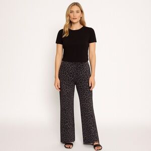 NWT Uchuu Cheetah Print Lined Pull-on Pants Size 4 Canadian Company